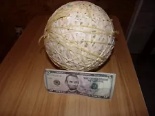 LARGE HANDMADE RUBBER BAND BALL FOLK OUTSIDER ART YEARS IN THE MAKING