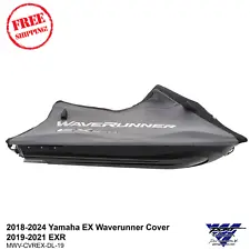 Yamaha Black/Charcoal Waverunner Cover 2017-24 EX DLX SPORT EXR MWV-CVREX-DL-19 (For: Yamaha WaveRunner EXR)