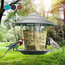 1pc Outdoor Hanging House Design Bird Feeder Wild Bird Seed for Outside Feeders