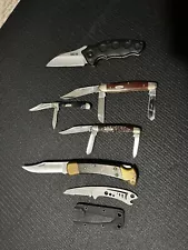 Lot Of 6 Knives For Sale, Case, Kershaw, CRKT, Buck