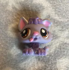 Littlest Pet Shop #1752 grey purple husky puppy brown eyes