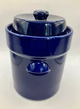 The Sauerkrock Fermentation Crock with Glazed Weights and Cabbage Tamper