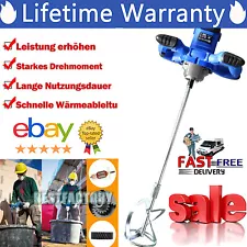 2600W Handheld Electric Concrete Cement Mixer drywall mud Mortar Mixing 6 Speed