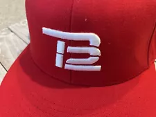 Tom Brady TB12 Flex Fit Cap Hat Size 6-7/8 - 7-1/4 Red