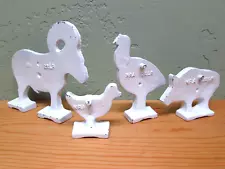 VINTAGE NRA CAST IRON Farm Animal Silhouette .22 LR Targets 4 pc Set