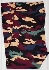 TC LuLaRoe Tall & Curvy Leggings Camouflage Camo Green Purple Blue Black NWT N94