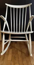 Illum Wikkelso Rocking Chair Danish Mid Century Rocker Chair