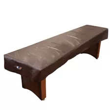 USED. Heavy Duty Leatherette Shuffleboard Table Cover (Brown, 14')