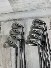 (9) PC TAYLORMADE CGB MAX R7 IRON SET 3-9 PW AND SW Stiff Steel Shaft RH