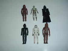 6 Vintage Star Wars action figures, marked 1977