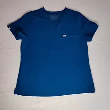 Figs Catarina Scrub Top Deep Reef Blue One Pocket Stretch V-Neck PO # 2918 XL