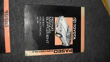 1996 Toyota Paseo Convertible Repair Shop Service Manual Supplement OEM Book