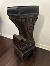 Vintage Witco Tiki Bar Stool Hand Carved Wood Stool