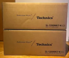 Technics SL-1200MK7-K BLack 2 Units Pair Direct Drive DJ Turntable NEW IN STOCK