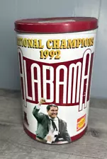 Alabama Crimson Tide Football National Champions Golden Flake Tin 1992 Vintage