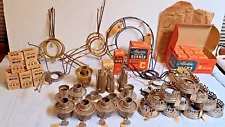 Aladdin Lantern/Lamp Parts Large Lot New Old Stock some w/Tags Nickle & Brass