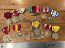 ORIGINAL VINTAGE US MEDAL LOT SOME WWII