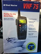 West Marine VHF 75 Floating Two-Way Marine Radio NIB NEVER USED