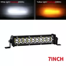 7"14"20" 26 32" dual color LED Light Bar Combo Spot Flood Off Road SUV Boat ATV