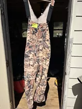 Vintage Mossy Oak Overall Bibs Mens XL Camouflage Hunting Forest Floor