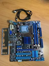 ASUS P5G41-M LE Motherboard Intel LGA775 w DualCore CPU IO Shield Cables -TESTED