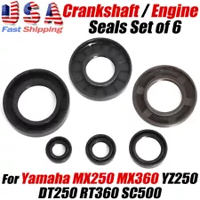 Engine Seal SET of 6 For 1973 1974 Yamaha YZ250 DT250 RT360 MX250 MX360 SC500 US