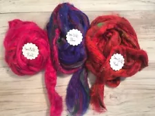 Special Order for bdolguin21 3 colors of Sari Silk Roving