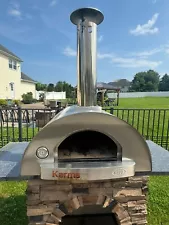 Karma 32" Professional Wood-Fired Oven - Stainless Steel Outdoor Pizza Oven