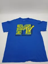 MTV 2021Large Blue TV Show Promo Mens T-shirt..#2855