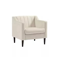 Modern Velvet Fabric Chair Single Sofa Comfy Upholstered Armchair Living Room