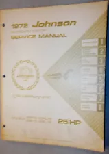 Johnson 1972, 25 HP Model Outboard Motor Manual