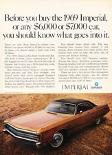 1969 Imperial LeBaron 2door Chrysler Original Advertisement Print Art Car Ad H76