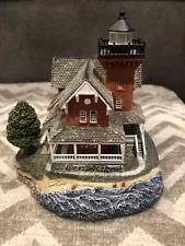 1998 HARBOUR LIGHTS #509 SEA GIRT NEW JERSEY LIGHTHOUSE LIGHTS UP w/PLUG