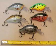 Rapala DT-4 Dives to 4ft Crankbaits Fishing lures Lot of 5 different color