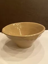 Large Real Kitchen Yellow Ware Mixing Bowl with Pour Spout