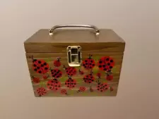 Caro Nan Bag Purse Lady Bugs Wood Box Made for Wallace & Wallace signed #20