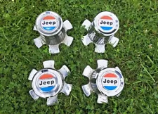 Set of 4 1968-1984 15" Jeep J10 Wagoneer SJ Cherokee Center Caps J20 1973 1977