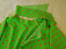 50s Style SWING SKIRT Rock n Roll Green /pink Polka Dot Multi Size Dress Up