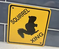 Squirrel Xing Metal Crossing Sign 6"x6" (Used) Squirrels