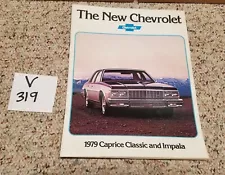 1979 Chevrolet CAPRICE CLASSIC + IMPALA Sales Brochure - NOS