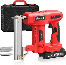 Avhrit 18 Gauge Cordless Nail Gun Battery Powered Battery Brad Nailer/Staple Gun