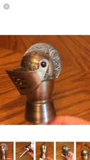 Silver Metal Knight’s Helmet Bottle Pour Stopper