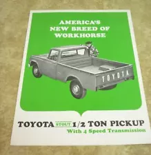 1965 Toyota Stout 1/2 Ton Pick Up Truck Sales Advertising Brochure 24H089