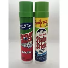 2 Used Vintage Spray n Wash Stain Sticks Laundry Stain Remover