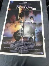 Prince Purple Rain Original Cinema One Sheet Poster 41x27 Rare