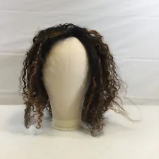 Dionce Womens 10A Brazilian Ombre Brown V Part Human Hair Curly Wig 20 Inch Used