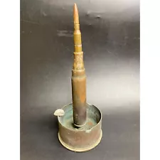 WWII 1943 75MM M18 Artillery Shell Inert Trench Art Ashtray Soldier Art Military