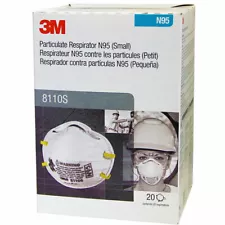 SALE! 3M 8110S SMALL Disposable N95 Particulate Respirator Protection Face Masks