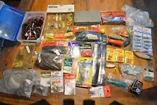 Huge Lot of Fishing Tackle,Worms,Hooks,Swivels,Lures,Scale,Jigs,Many Are New