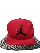 New ListingJordan Brand Air Jumpman Strapback Hat Red/Black Cement Print OSFM